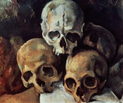 Pyramid of skulls, 1898-1900 by Paul Cézanne